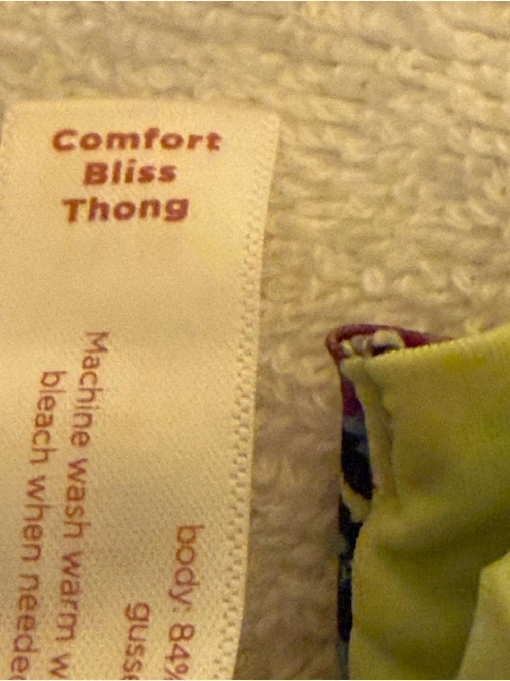 Cacique Lime Green Floral Thong Panties